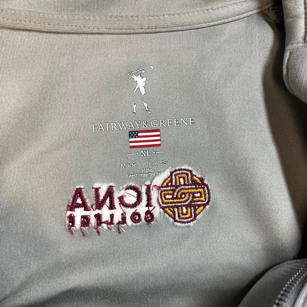 NWT Fairway & Greene Mens The Valley Full Zip Vest Shadow Grey XL Iona College - Picture 2 of 10